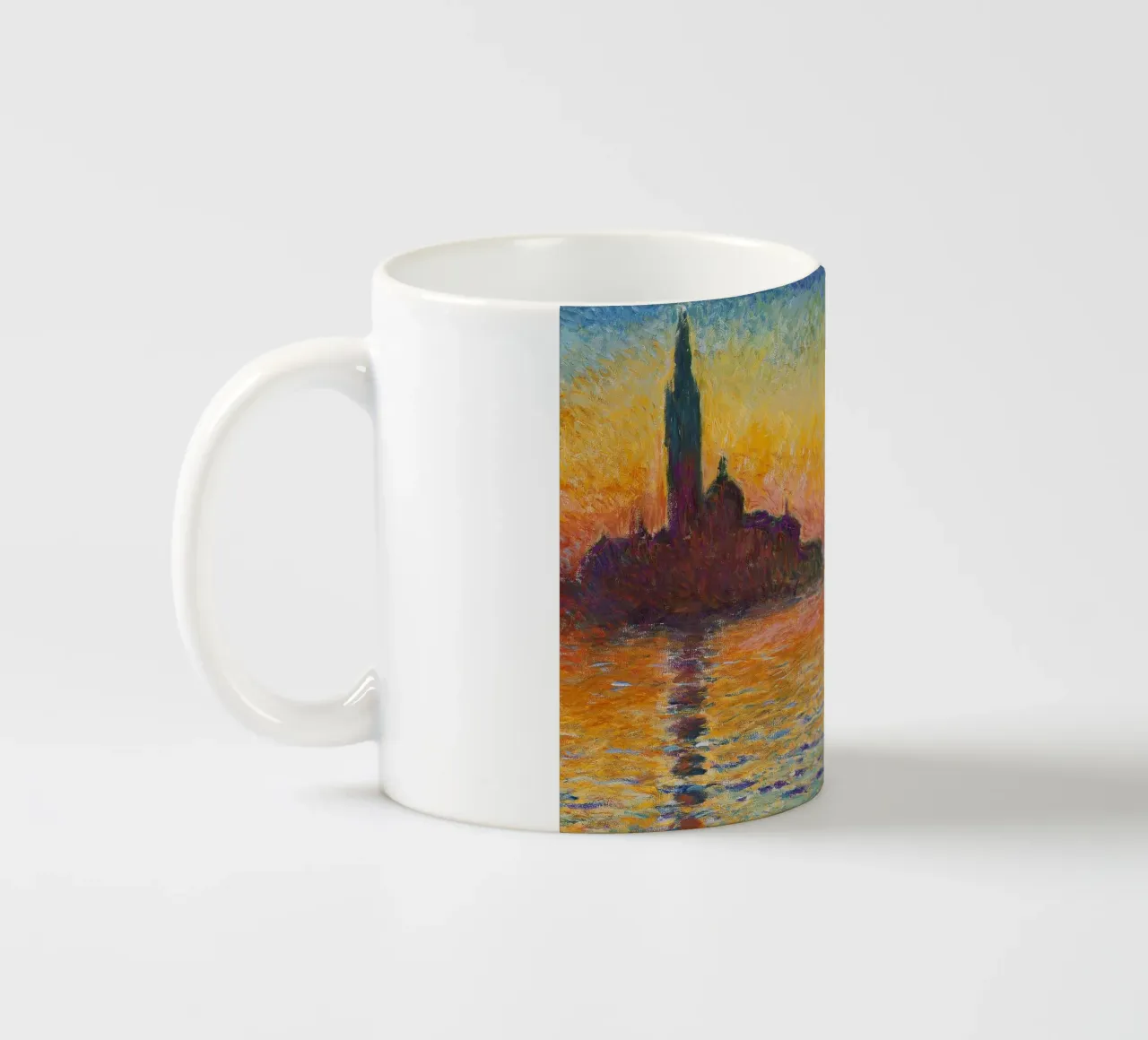 Claude Monet - San Giorgio Maggiore bij schemering (1908) keramische mok van Timeless Artworks