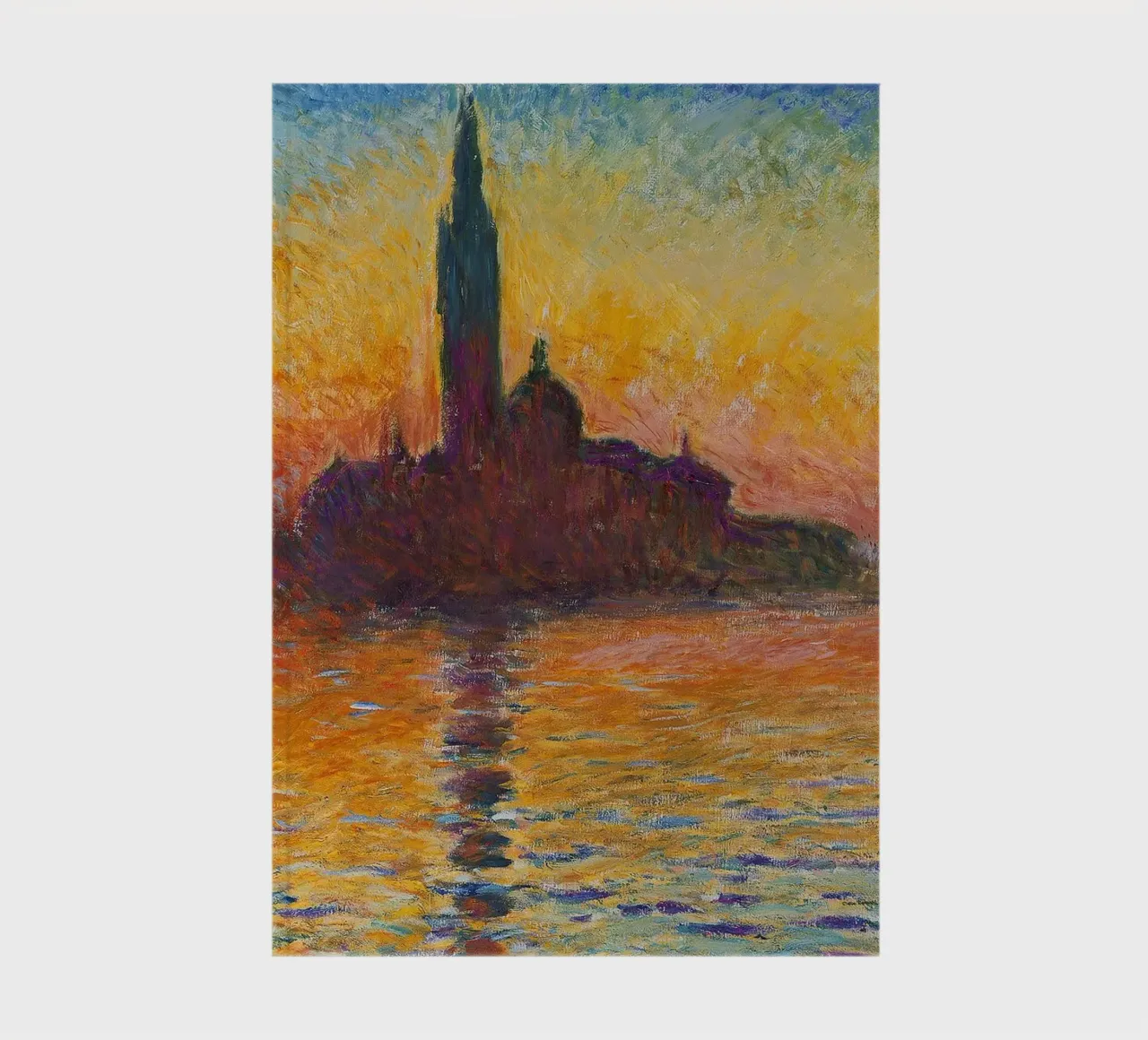 Claude Monet - San Giorgio Maggiore al crepuscolo (1908) diario da Timeless Artworks