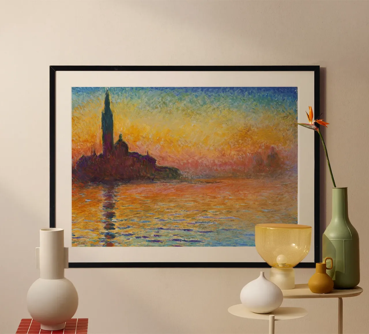 Claude Monet - San Giorgio Maggiore at Dusk (1908) poster by Timeless Artworks