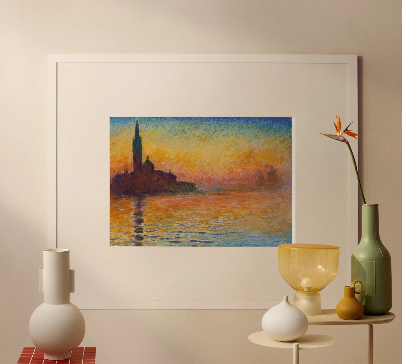 Claude Monet - San Giorgio Maggiore at Dusk (1908) poster by Timeless Artworks