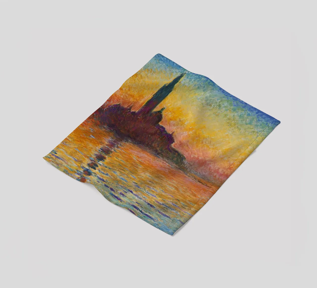 Claude Monet - San Giorgio Maggiore in der Abenddämmerung (1908) Fleecedecke von Timeless Artworks