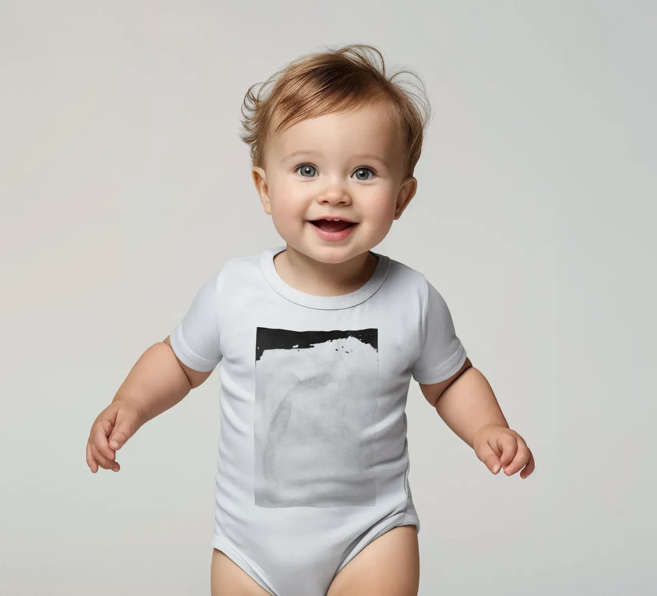 Paesaggio minimale in bianco e nero 01 body neonato maniche corte da amini54