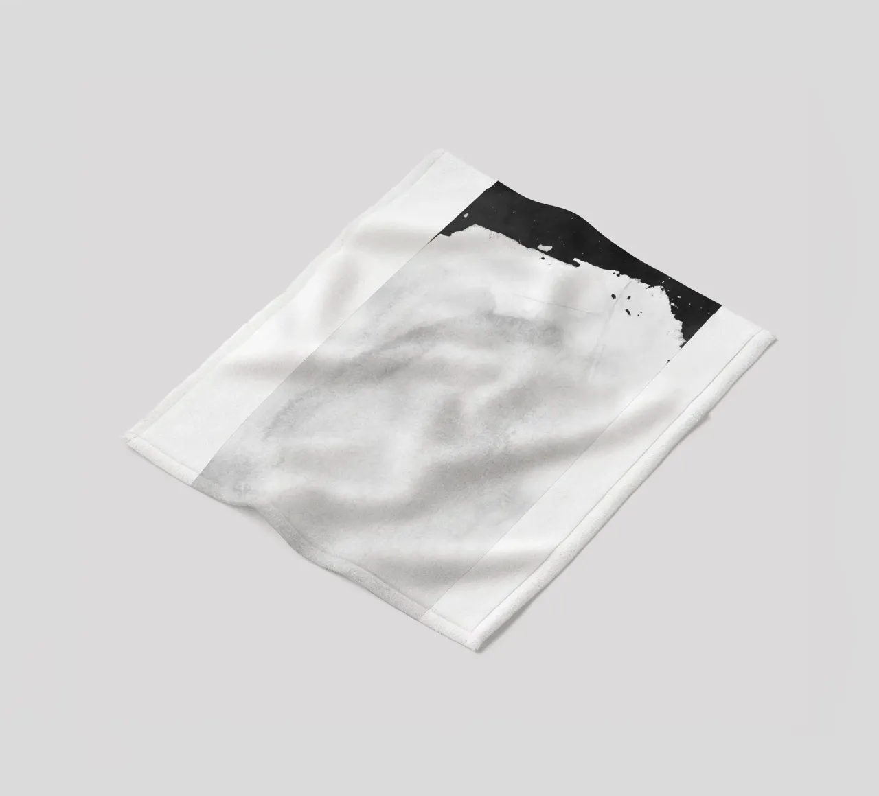 Paesaggio minimale in bianco e nero 01 coperta in pile da amini54