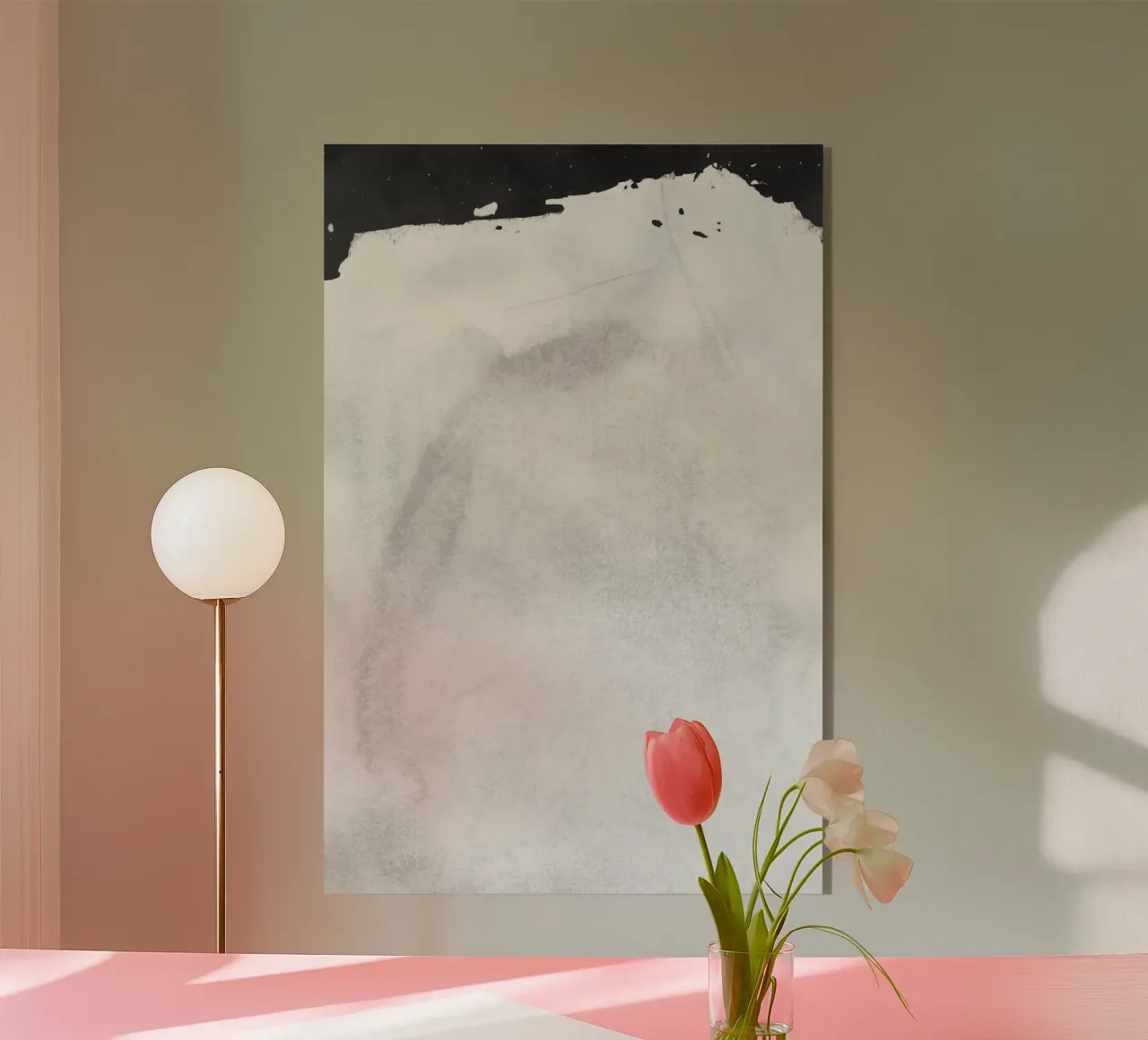 Paesaggio minimale in bianco e nero 01 plexiglass da amini54