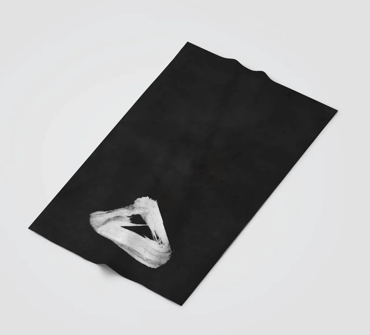 Paesaggio minimale in bianco e nero 02 coperta in pile da amini54