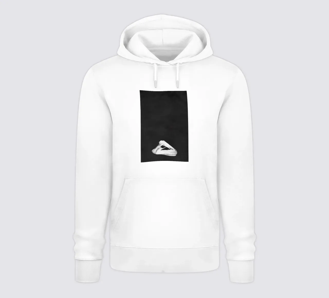 Paesaggio minimale in bianco e nero 02 felpa con cappuccio da amini54