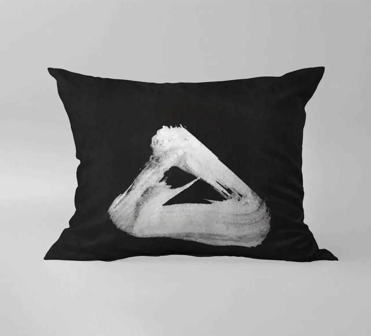 Paesaggio minimale in bianco e nero 02 cuscino da amini54