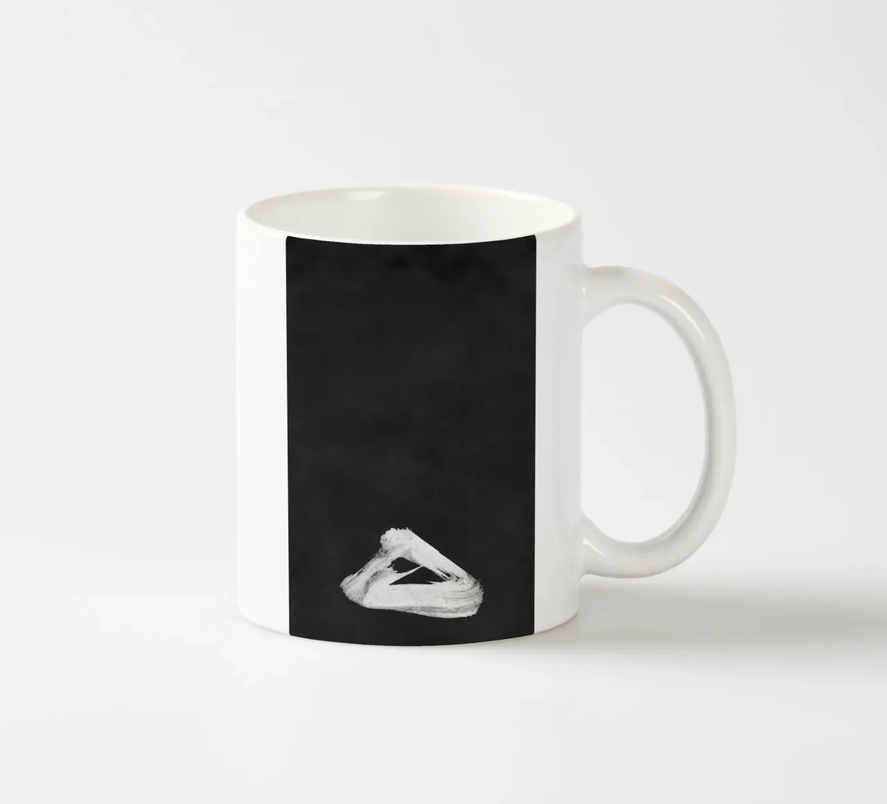 Paesaggio minimale in bianco e nero 02 tazza in ceramica da amini54
