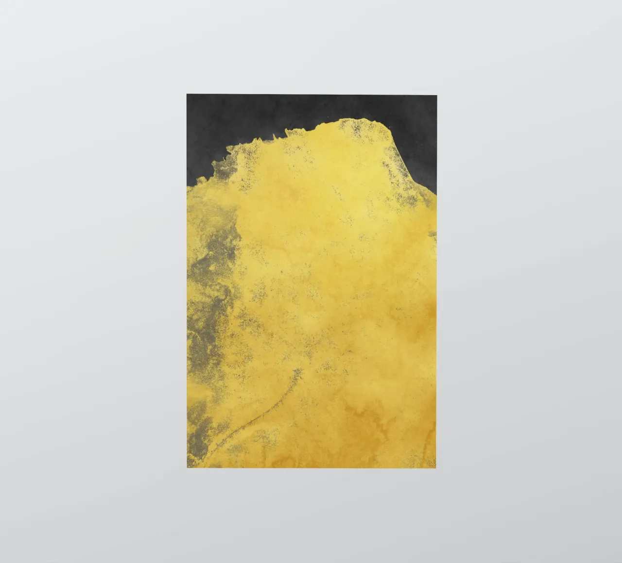 Paysage minimal noir et jaune 01 autocollant de amini54
