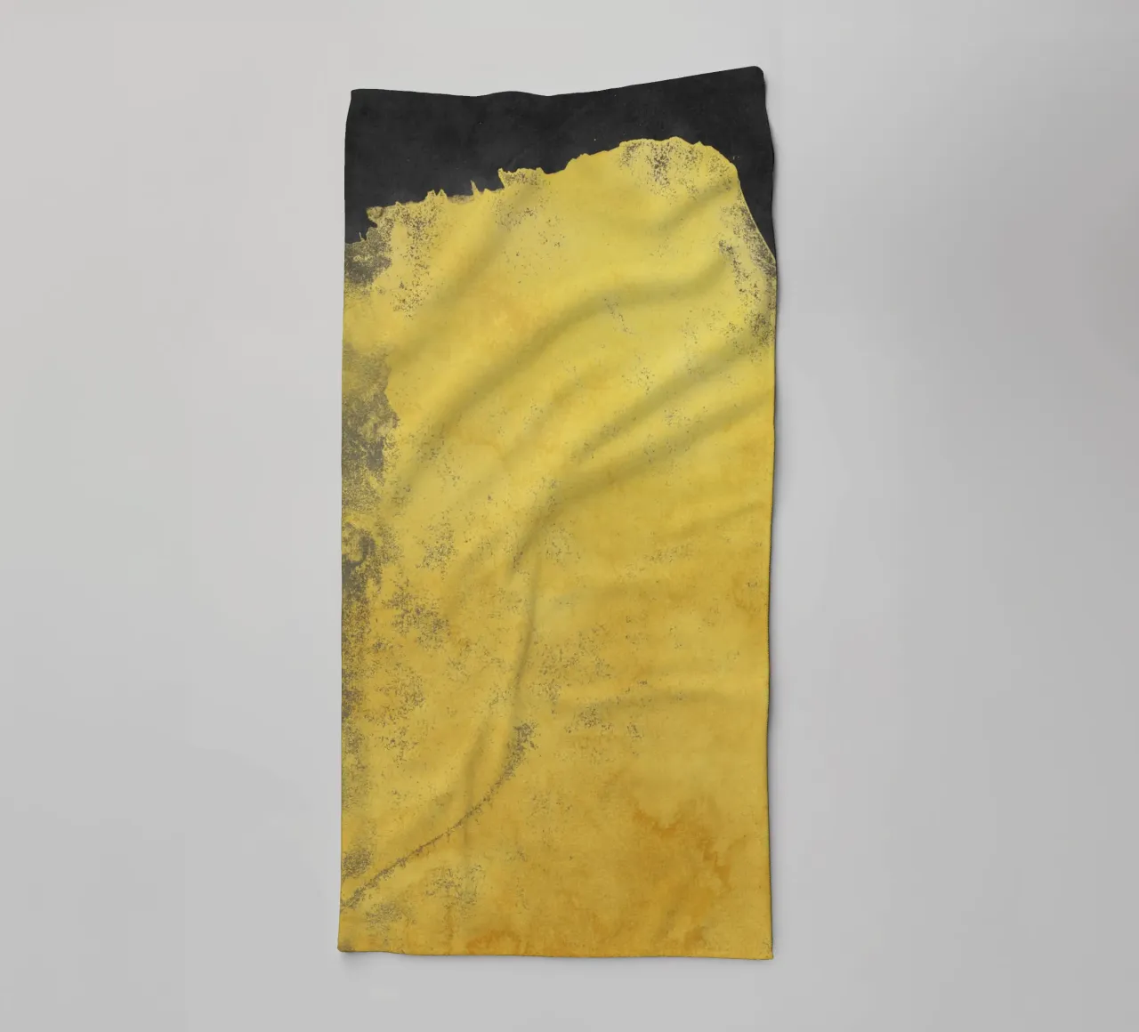 Paysage minimal noir et jaune 01 serviette de bain de amini54