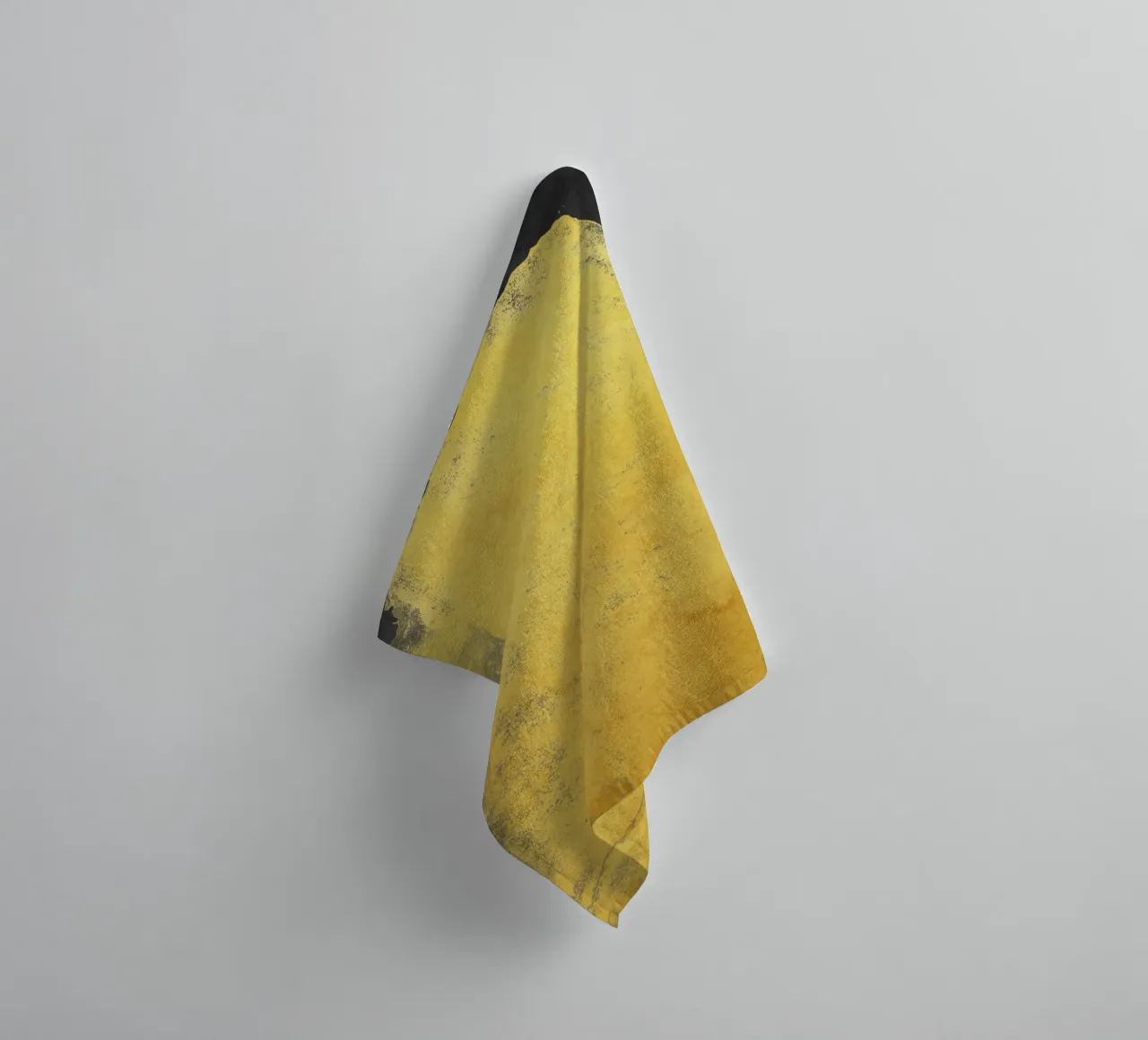 Paysage minimal noir et jaune 01 serviette de bain de amini54