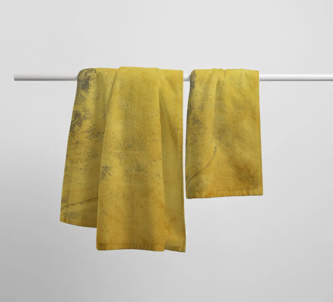 Paysage minimal noir et jaune 01 serviette de bain de amini54
