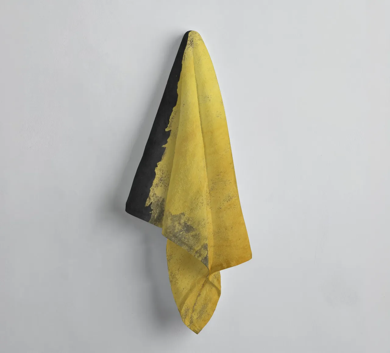 Paysage minimal noir et jaune 01 serviette de bain de amini54