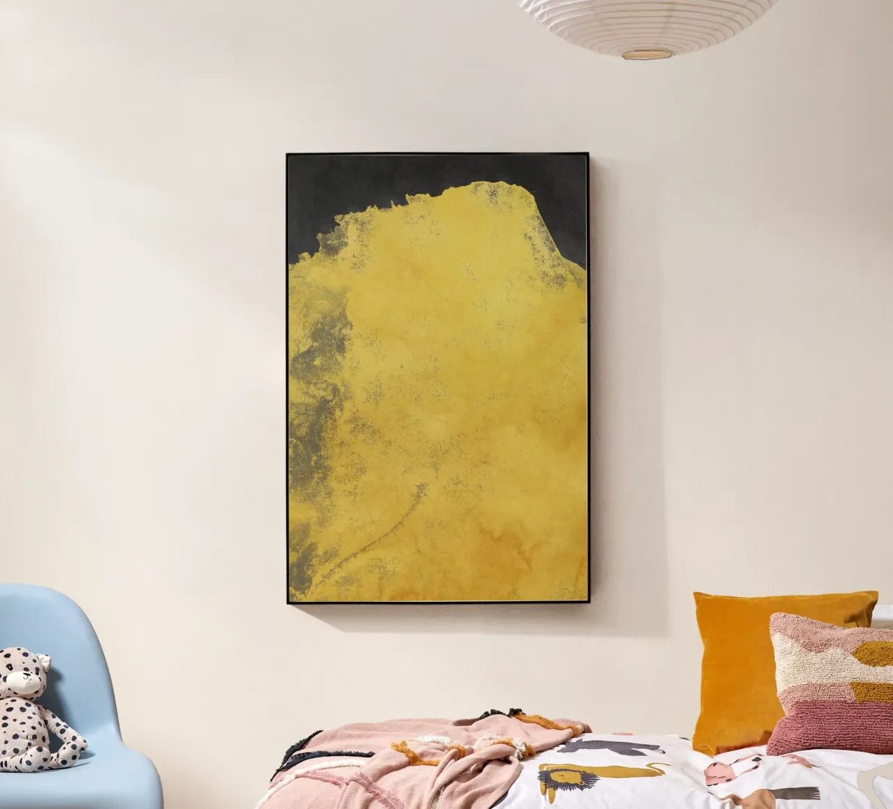 Paesaggio minimale nero e giallo 01 plexiglass da amini54