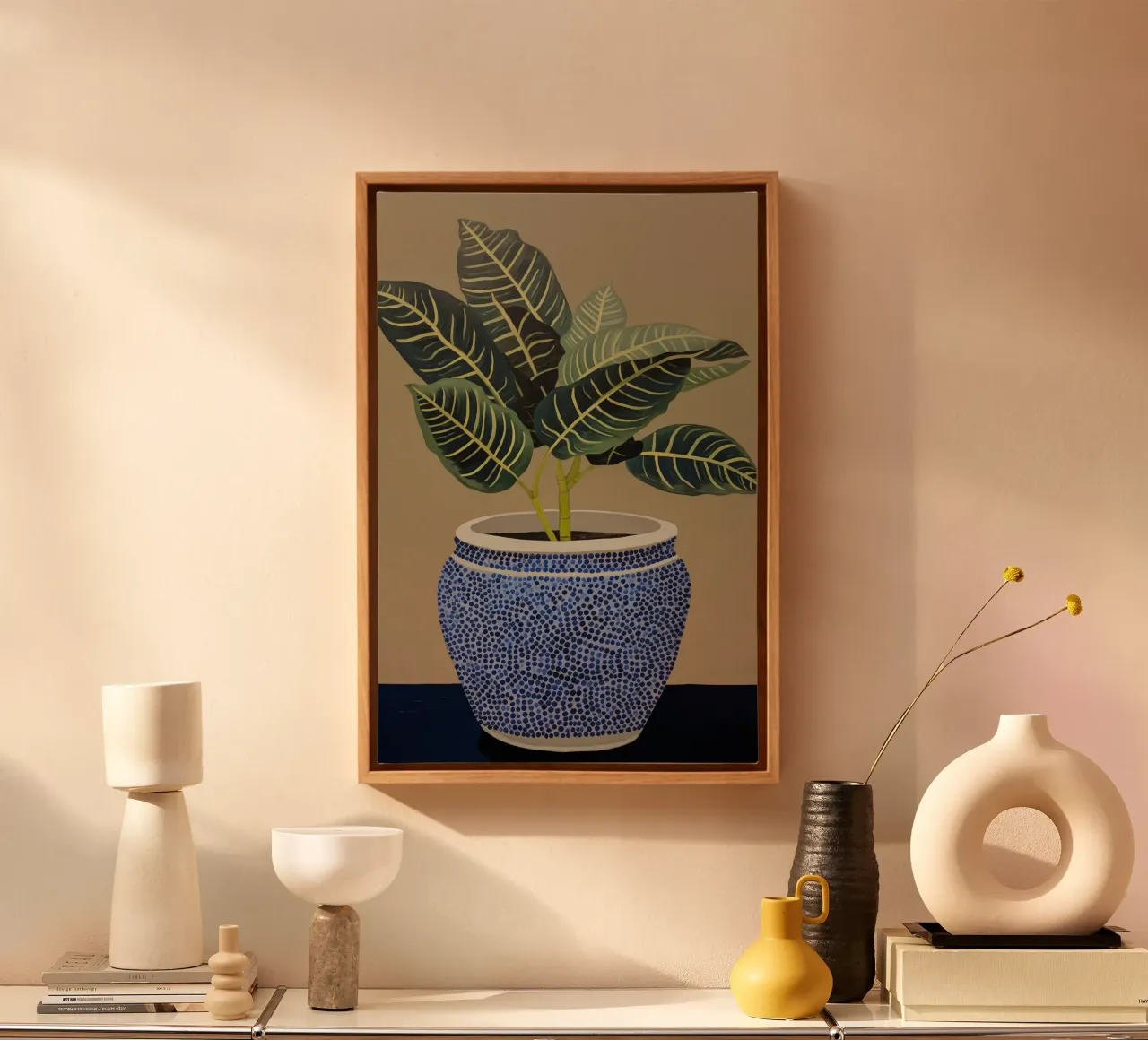 Vaso di fiori tela con Cornice a cassetta da Carinaprint