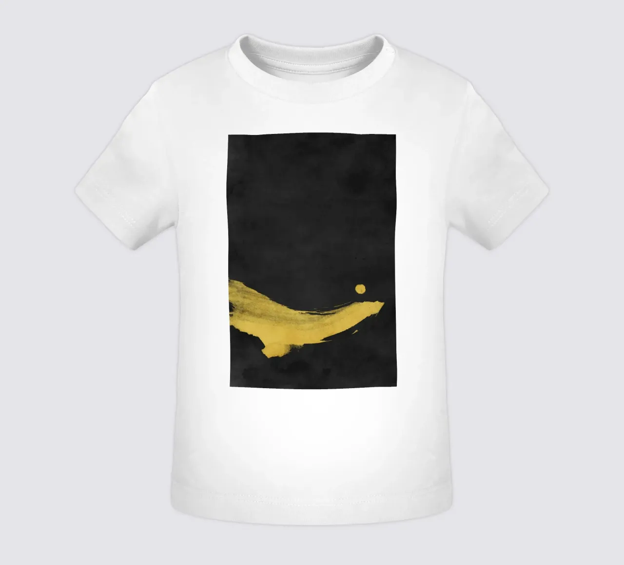 Paesaggio minimale nero e giallo 02 maglietta neonato da amini54