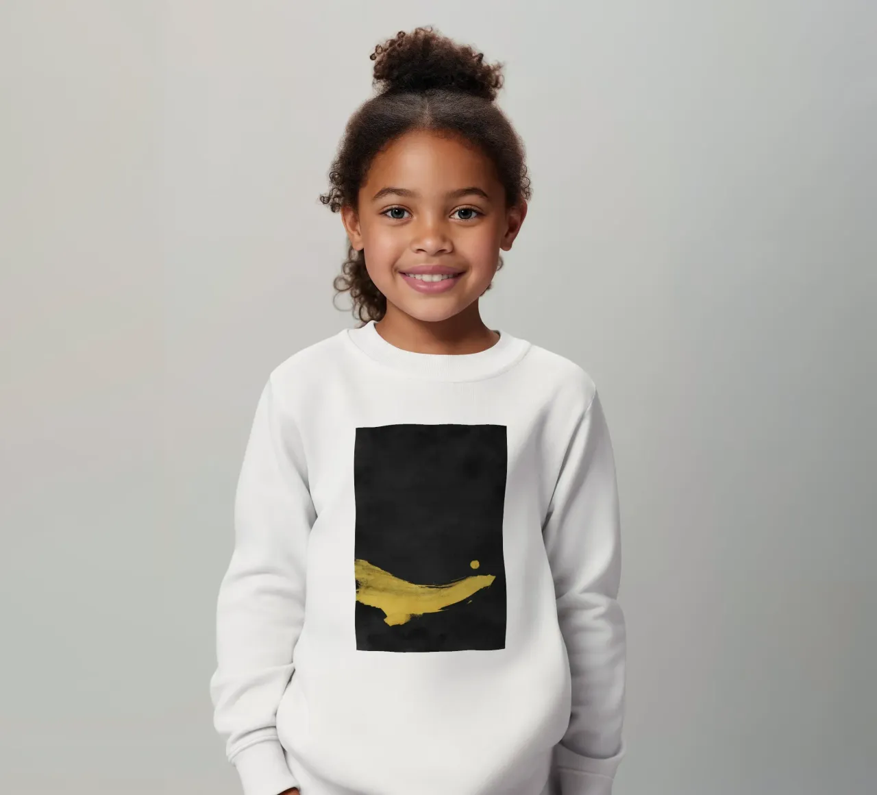 Paesaggio minimale nero e giallo 02 felpa bambino da amini54