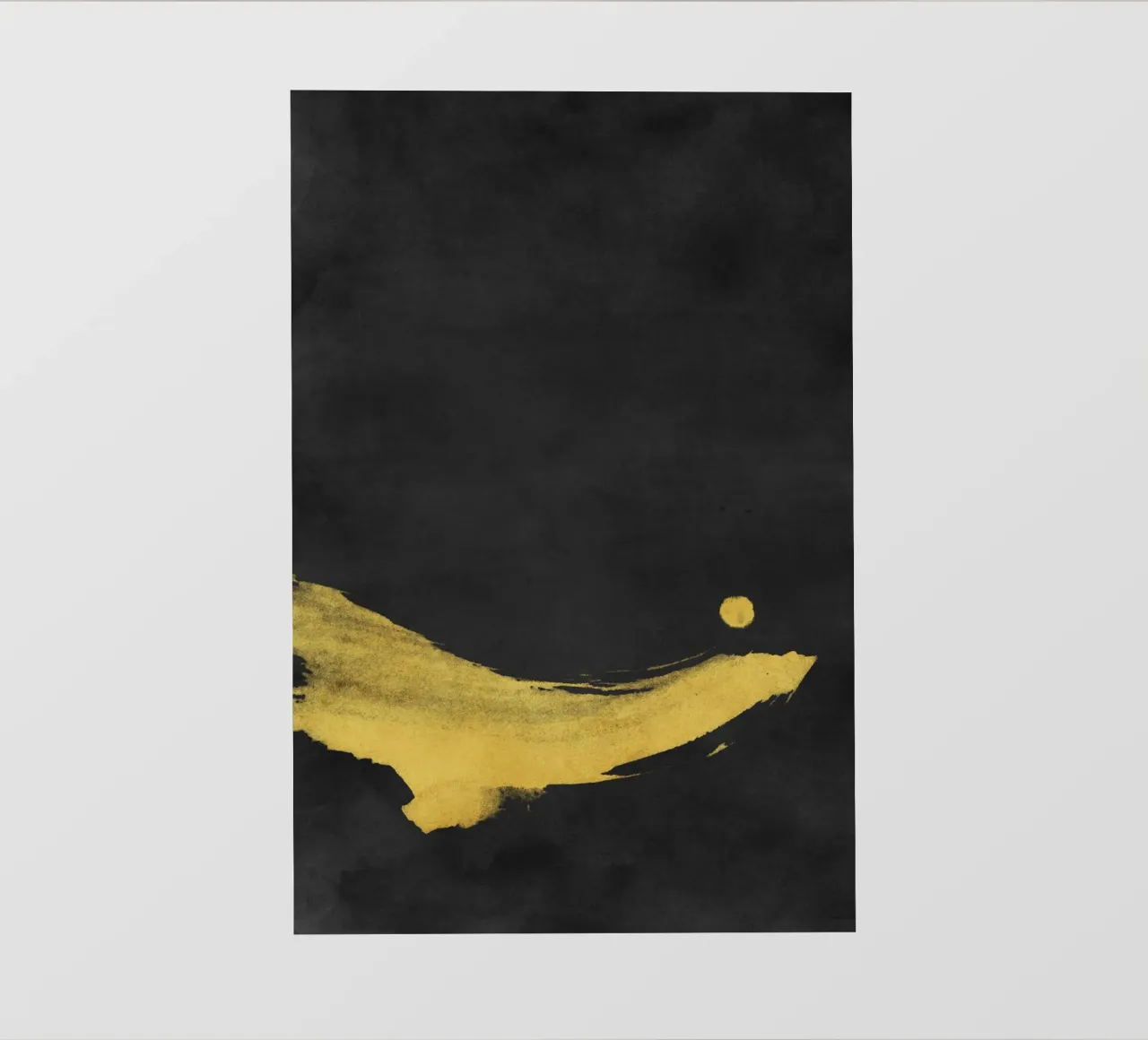 Paesaggio minimale nero e giallo 02 telo in pvc da amini54