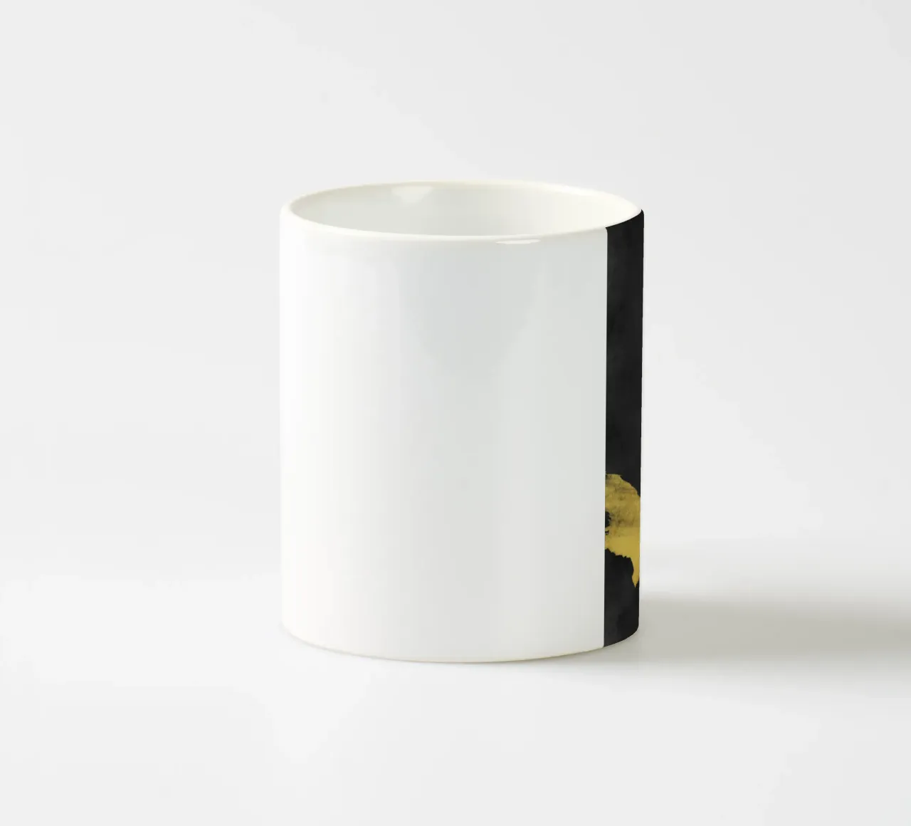Paesaggio minimale nero e giallo 02 tazza in ceramica da amini54