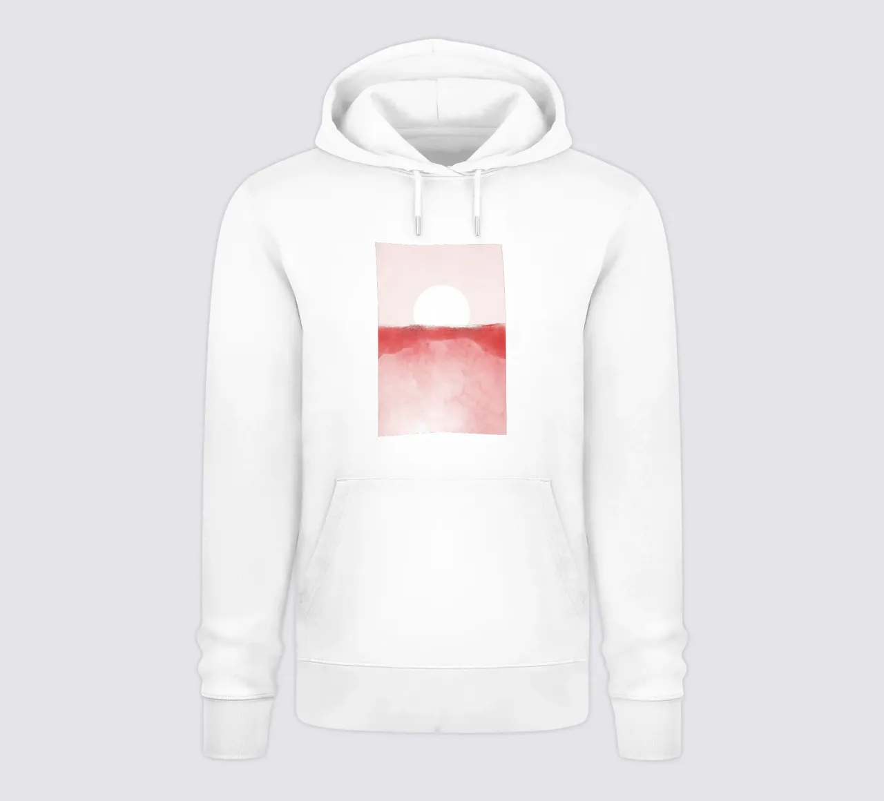 Paesaggio minimale rosa 01 felpa con cappuccio da amini54