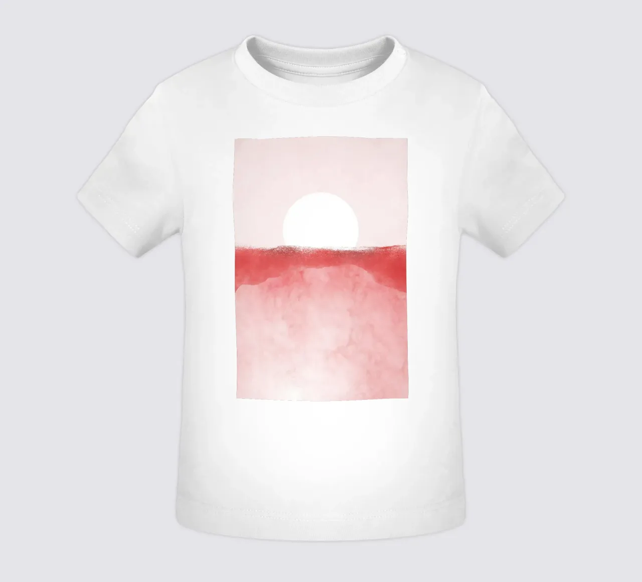 Paesaggio minimale rosa 01 maglietta neonato da amini54