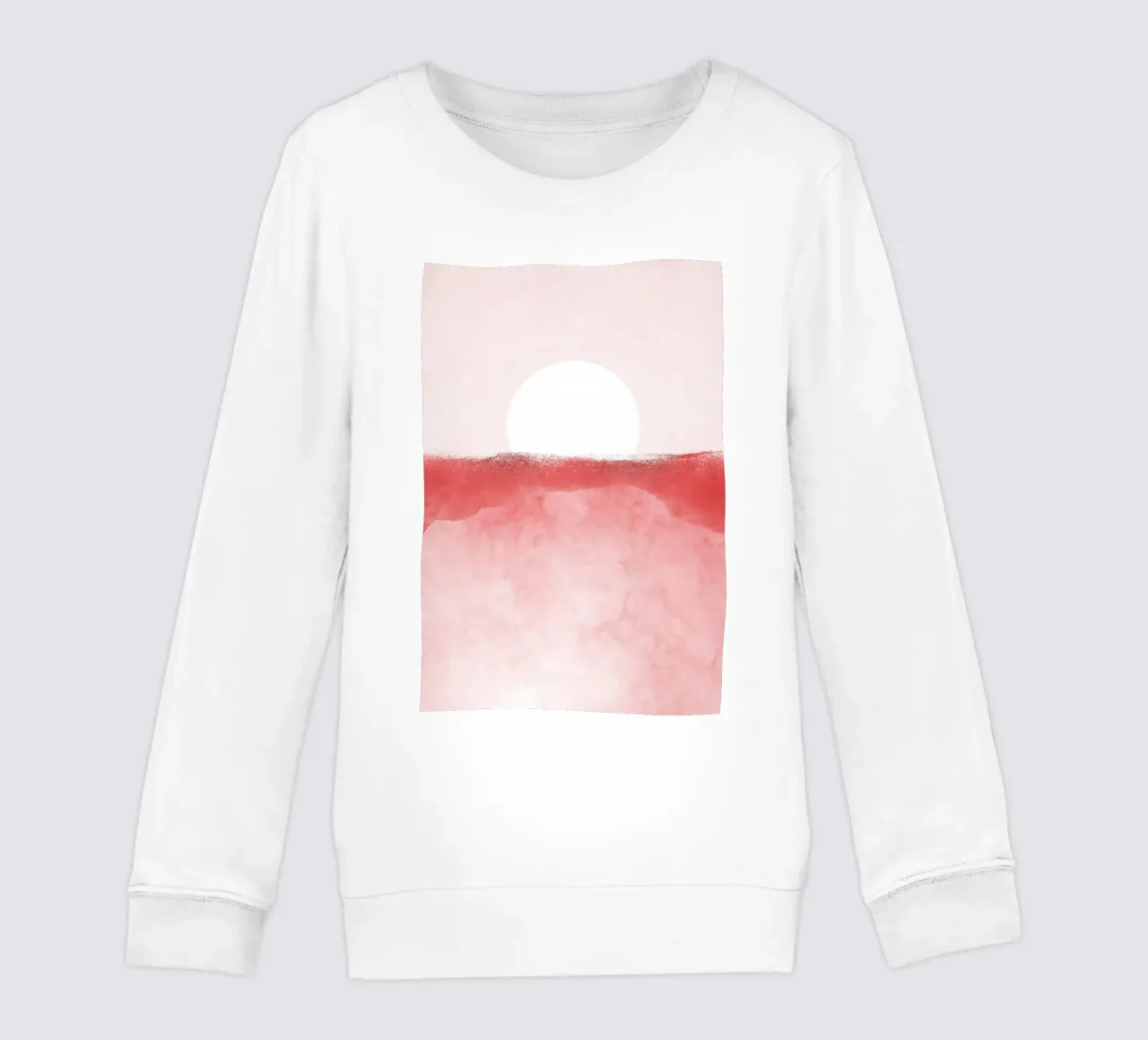 Paesaggio minimale rosa 01 felpa bambino da amini54