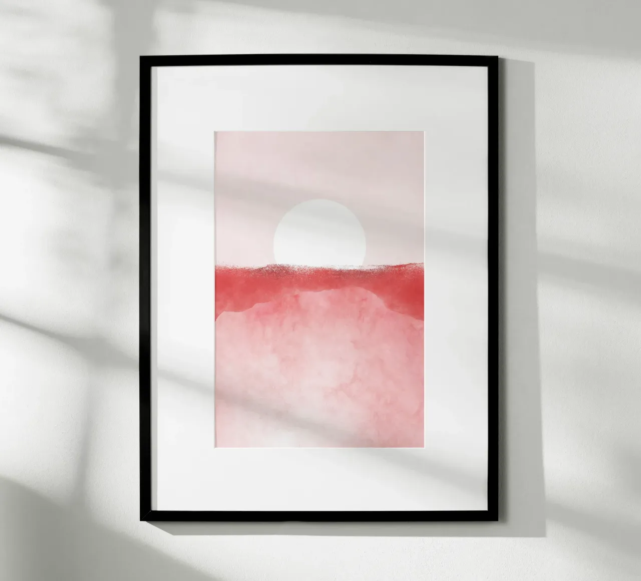 Paesaggio minimale rosa 01 poster da amini54