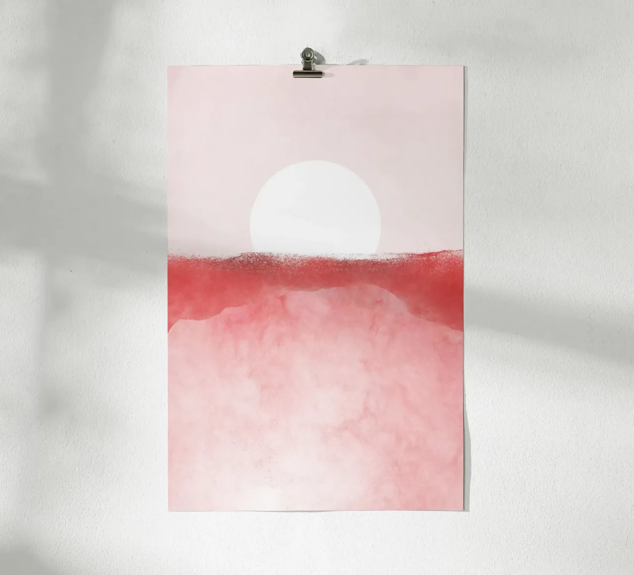 Paesaggio minimale rosa 01 poster da amini54