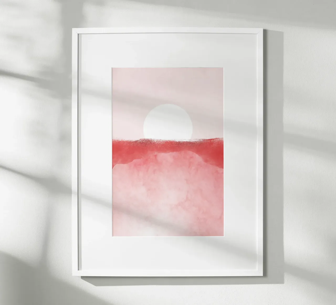 Paesaggio minimale rosa 01 poster da amini54