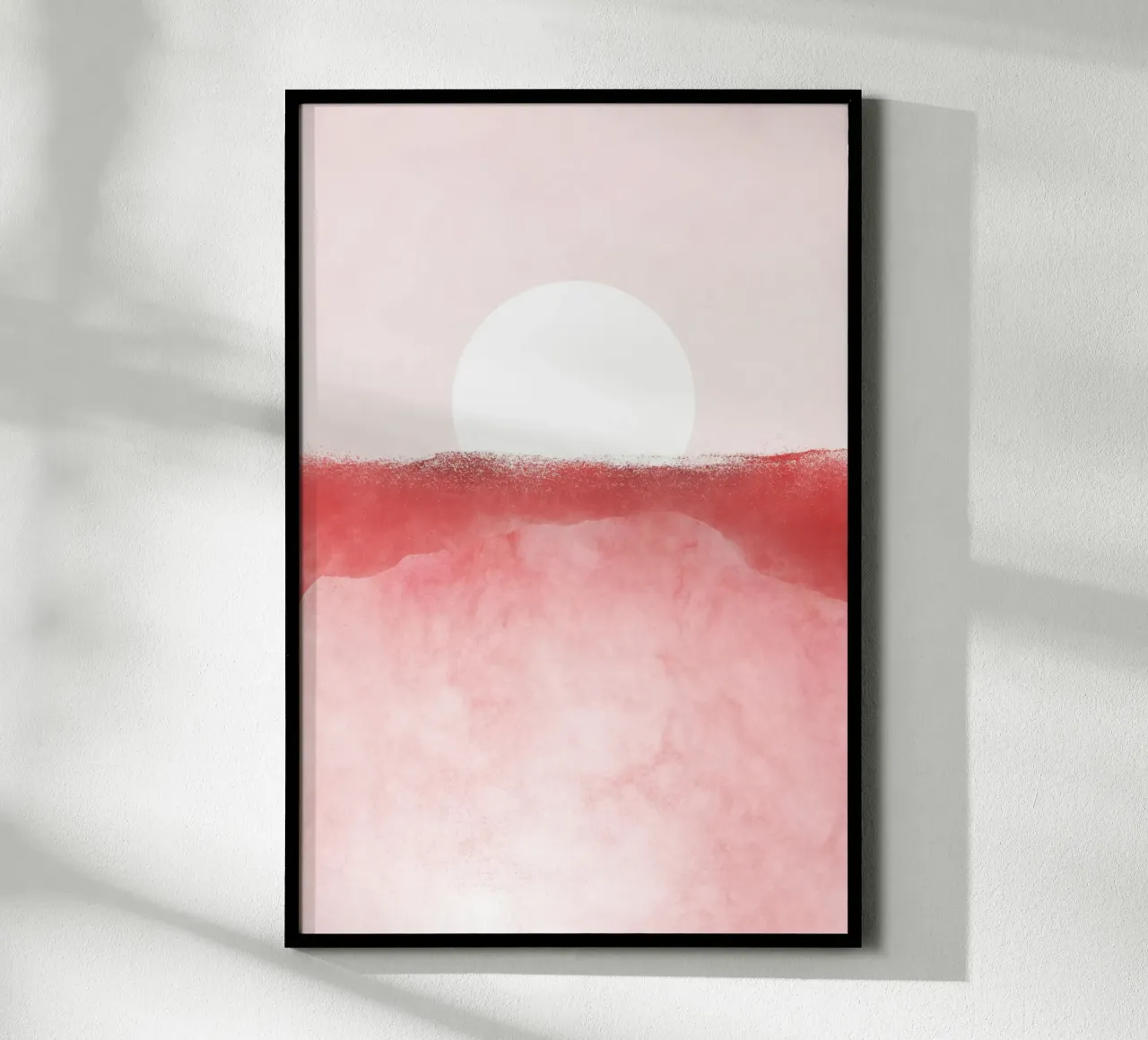 Paesaggio minimale rosa 01 poster da amini54