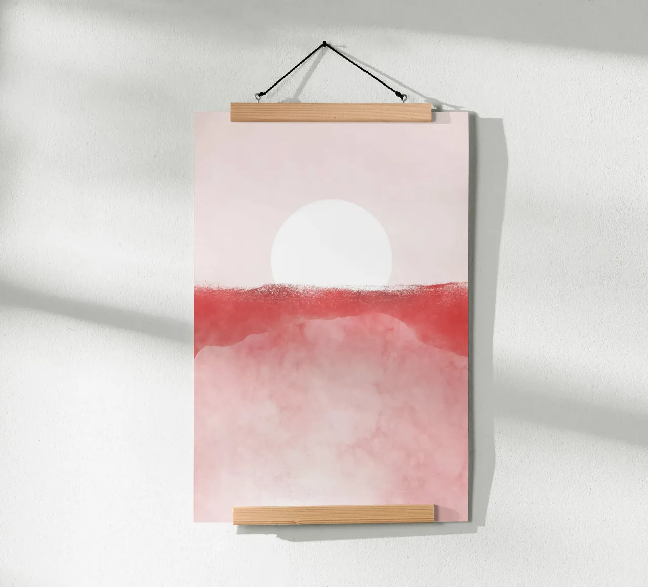 Paesaggio minimale rosa 01 poster da amini54