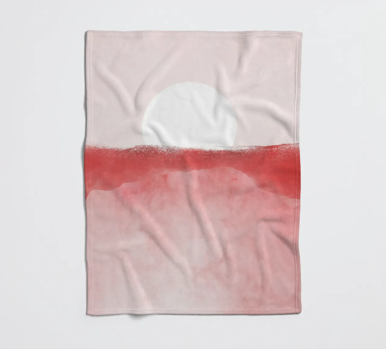 Paesaggio minimale rosa 01 coperta in pile da amini54