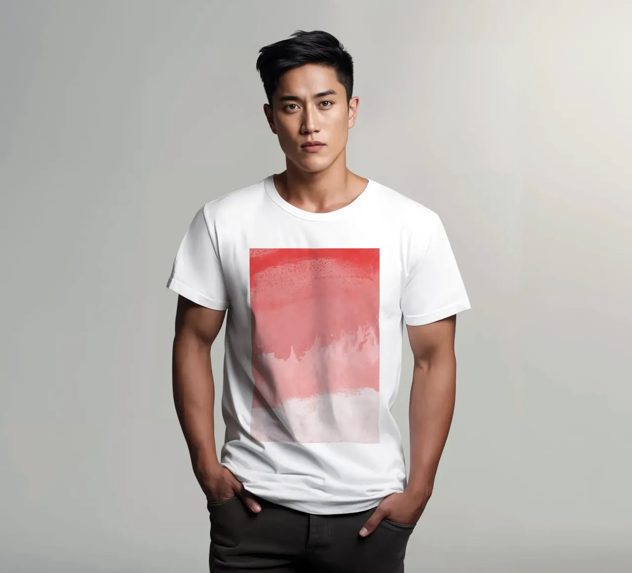 Paesaggio minimale rosa 02 t-shirt da amini54