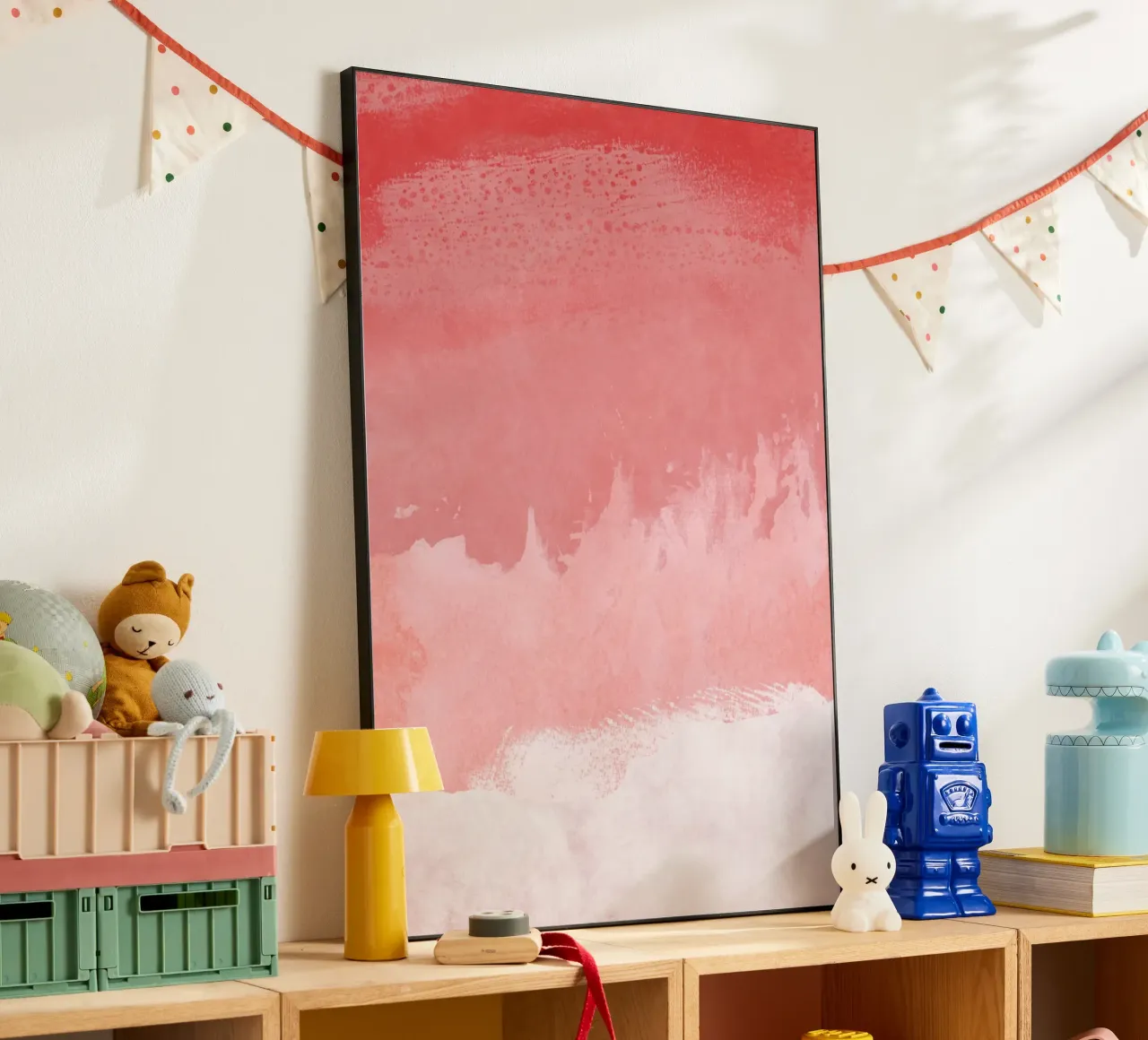Paesaggio minimale rosa 02 alluminio dibond da amini54