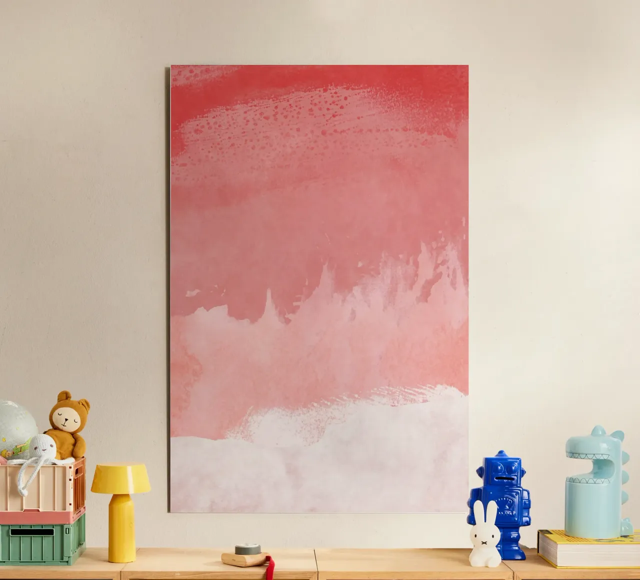 Paesaggio minimale rosa 02 alluminio dibond da amini54