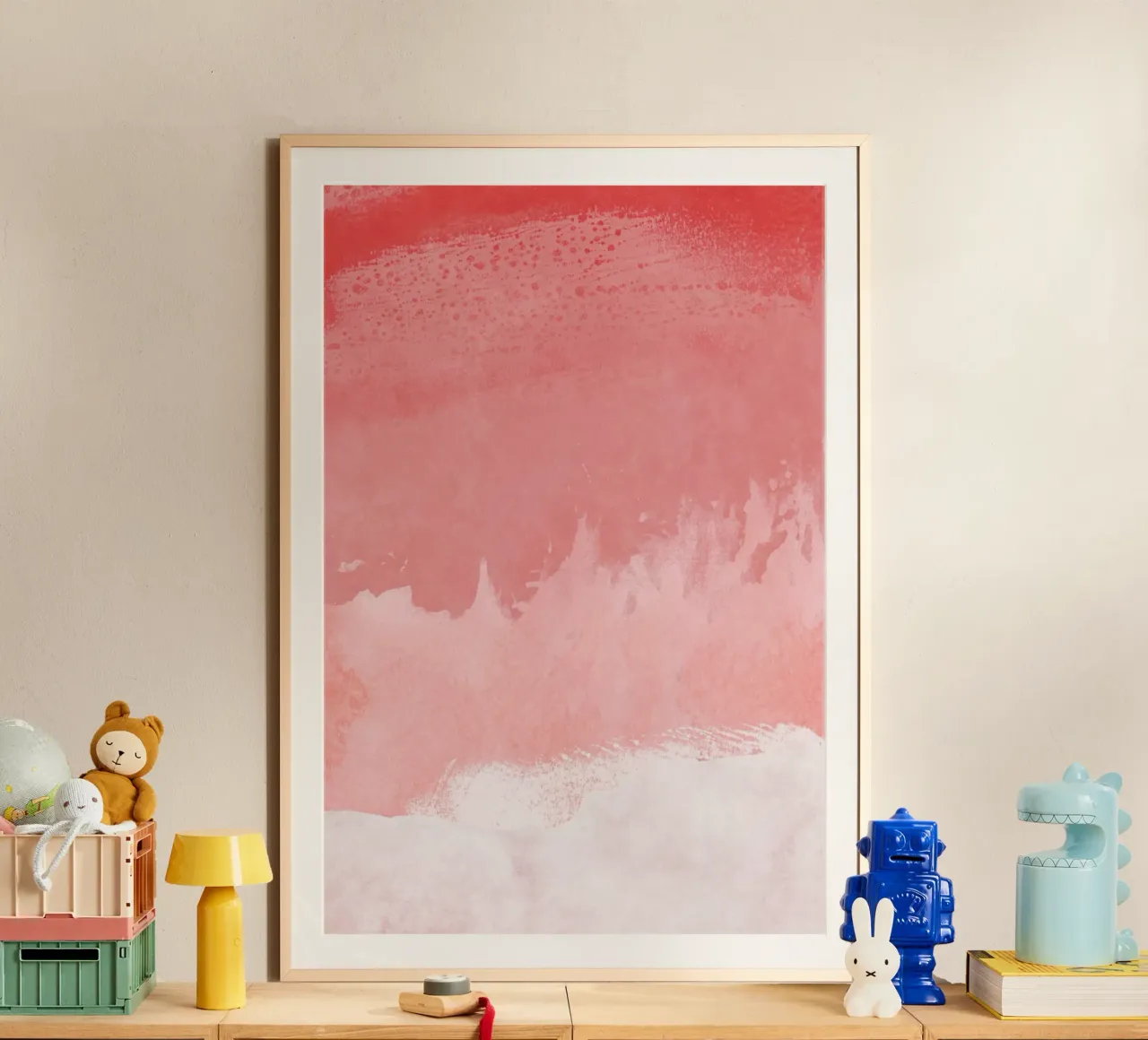 Paesaggio minimale rosa 02 carta hahnemühle da amini54