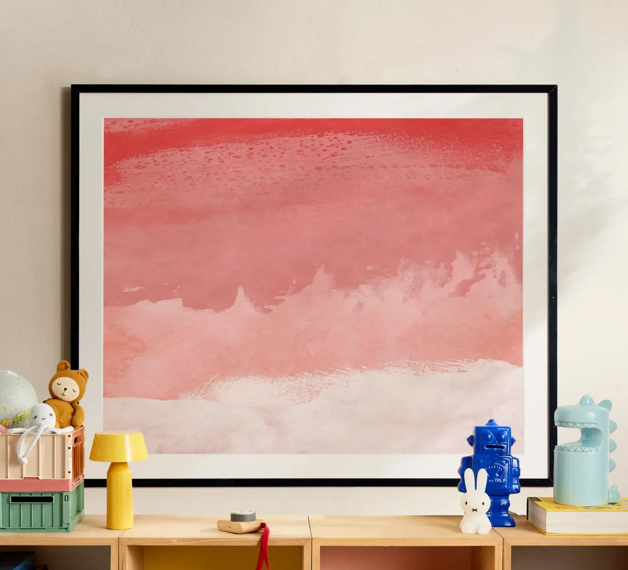 Paesaggio minimale rosa 02 carta hahnemühle da amini54