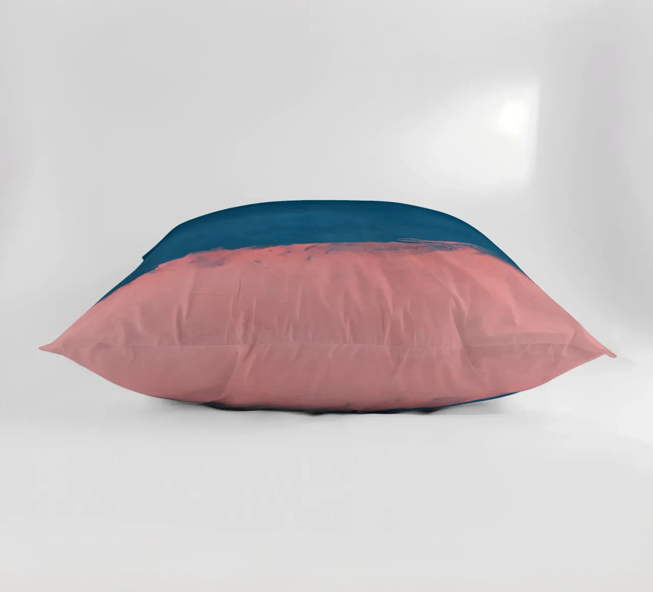 Paesaggio minimale rosa e blu navy 01 cuscino da amini54