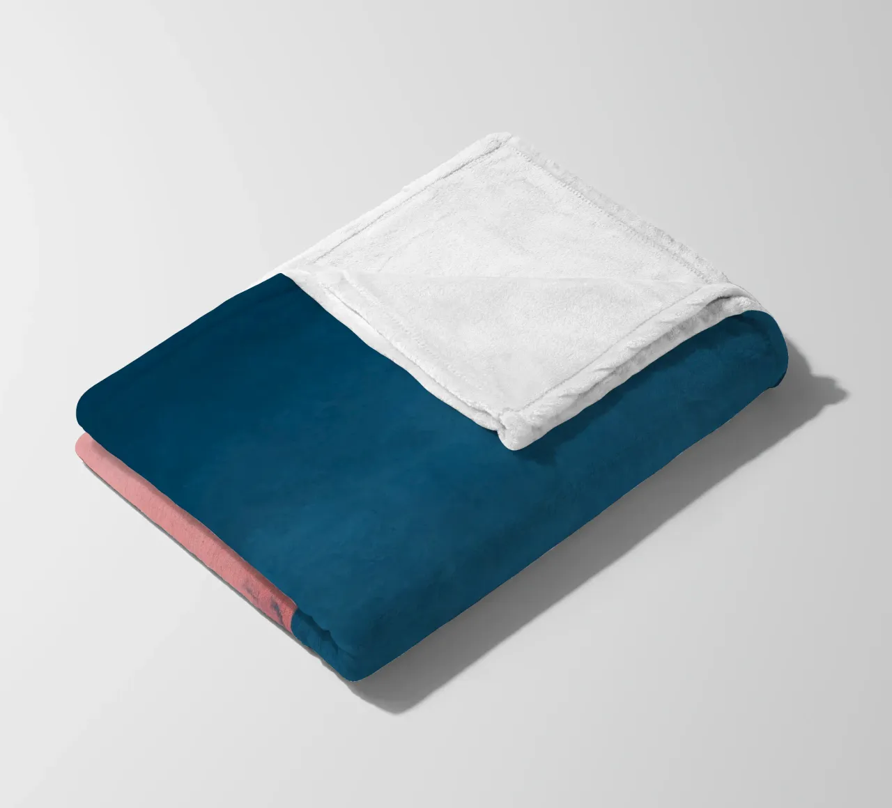 Paesaggio minimale rosa e blu navy 01 coperta in pile da amini54