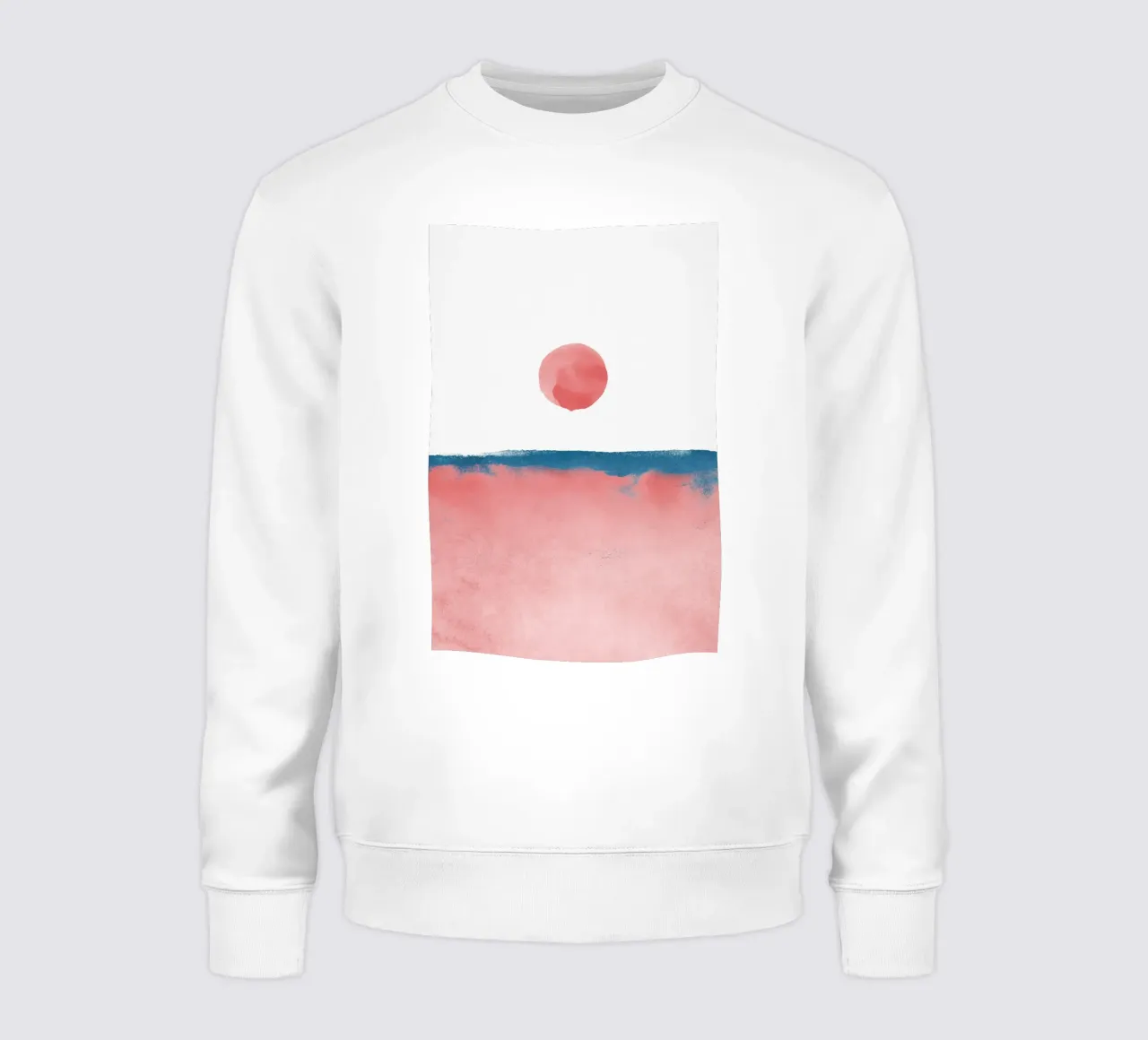 Paesaggio minimale rosa e blu navy 02 felpa da amini54