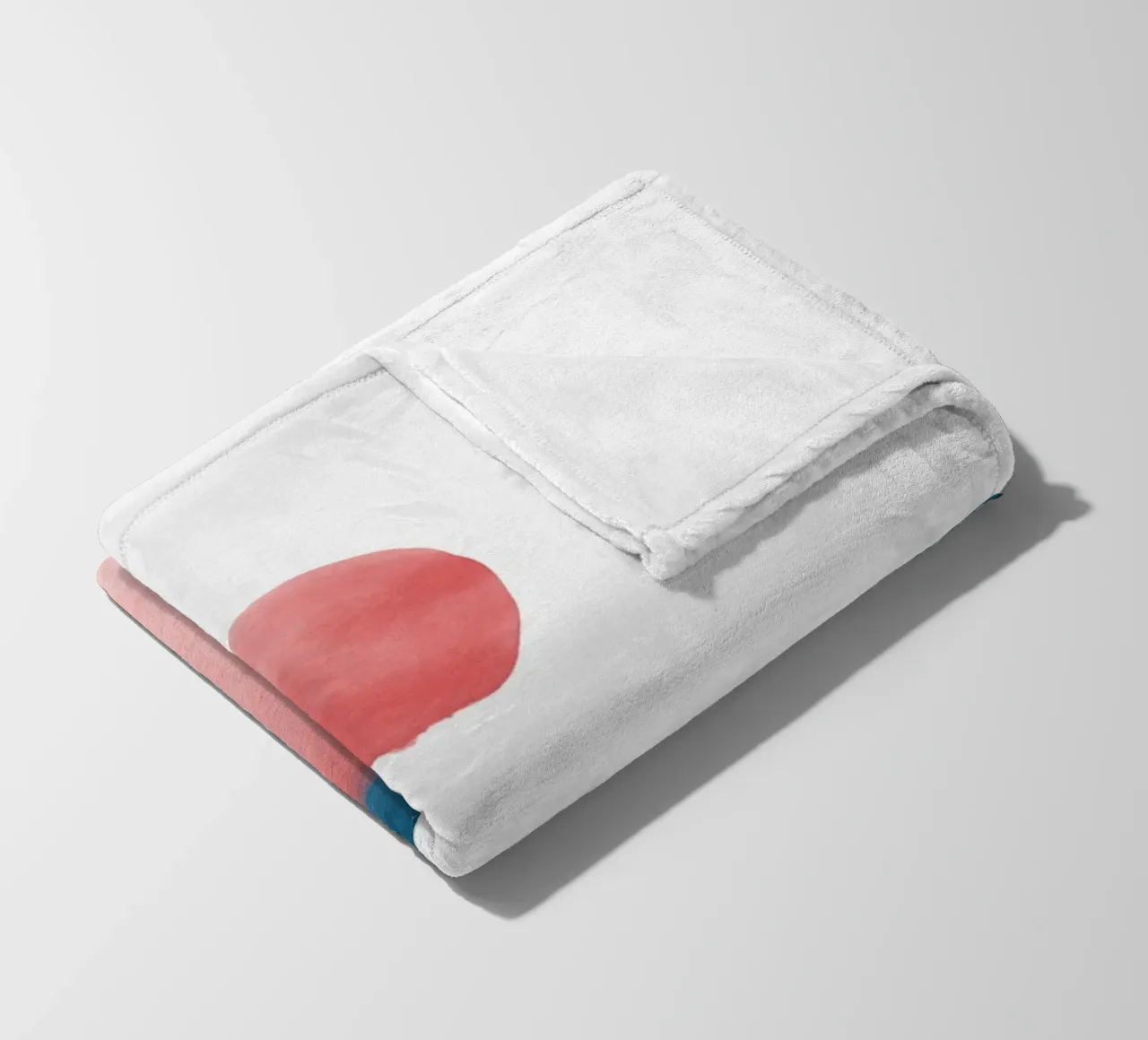 Paesaggio minimale rosa e blu navy 02 coperta in pile da amini54