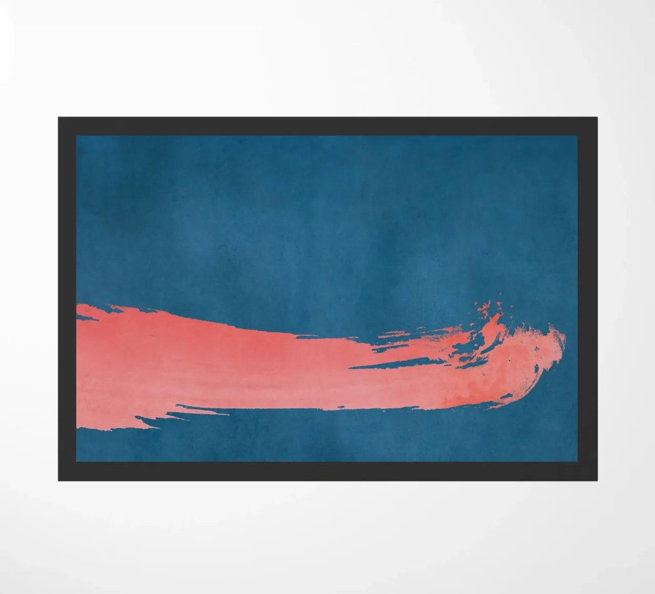 Paesaggio minimale rosa e blu navy 03 zerbino da amini54