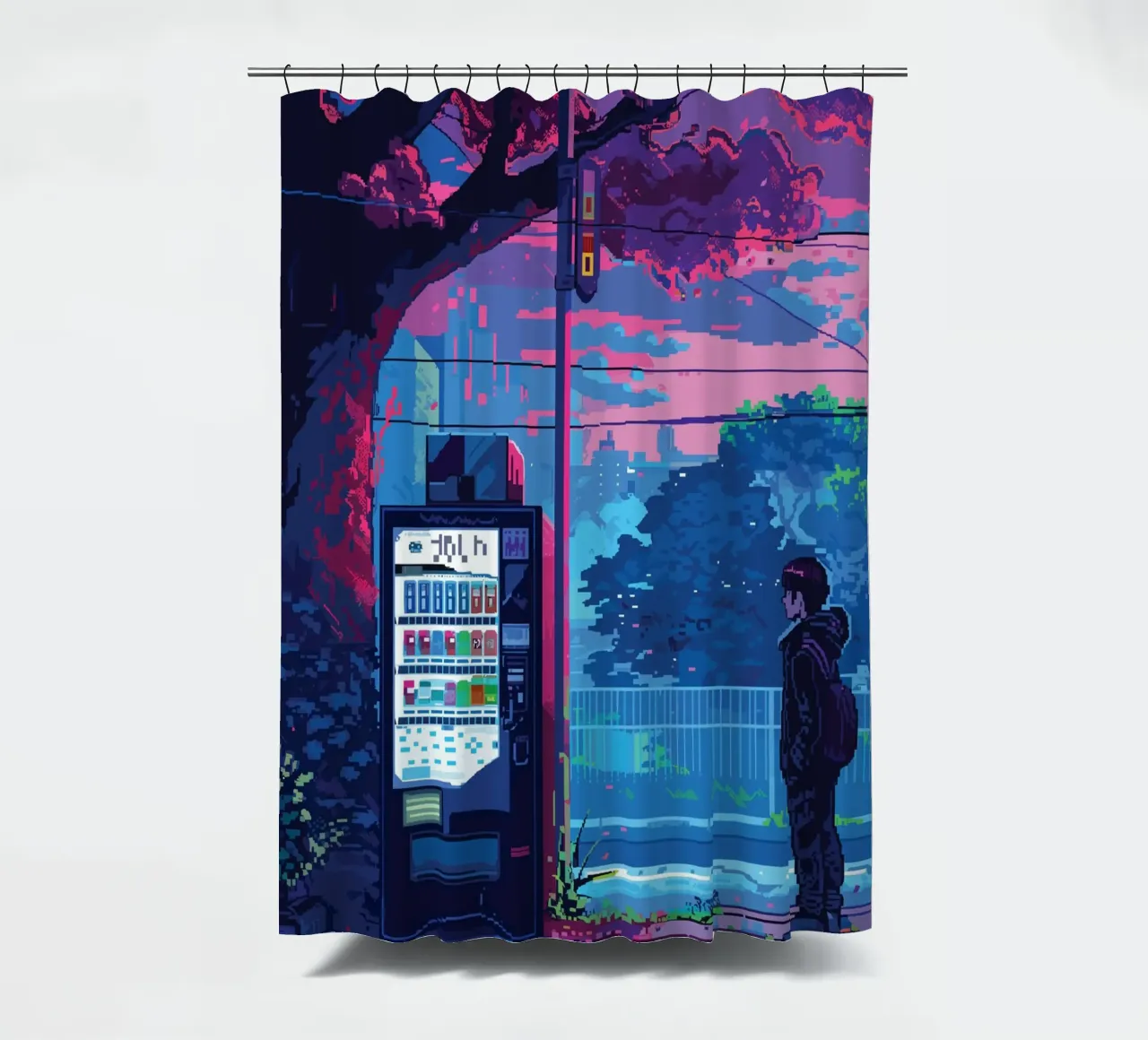 Distributore automatico di luci al neon tenda da doccia da Dreamyart
