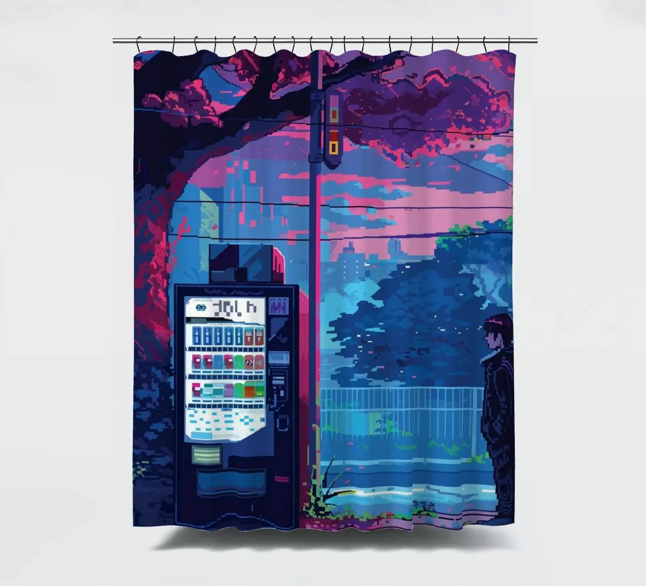 Distributore automatico di luci al neon tenda da doccia da Dreamyart