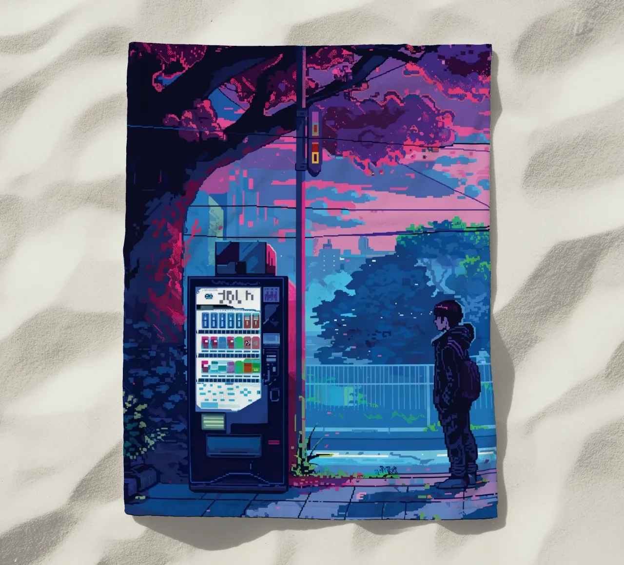 Distributore automatico di luci al neon telo mare da Dreamyart