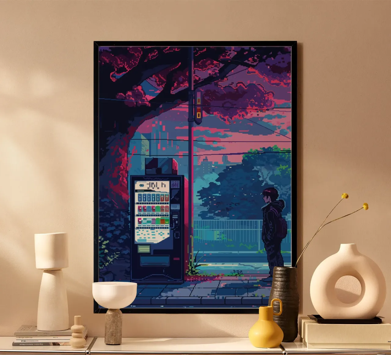 Distributore automatico di luci al neon carta hahnemühle da Dreamyart