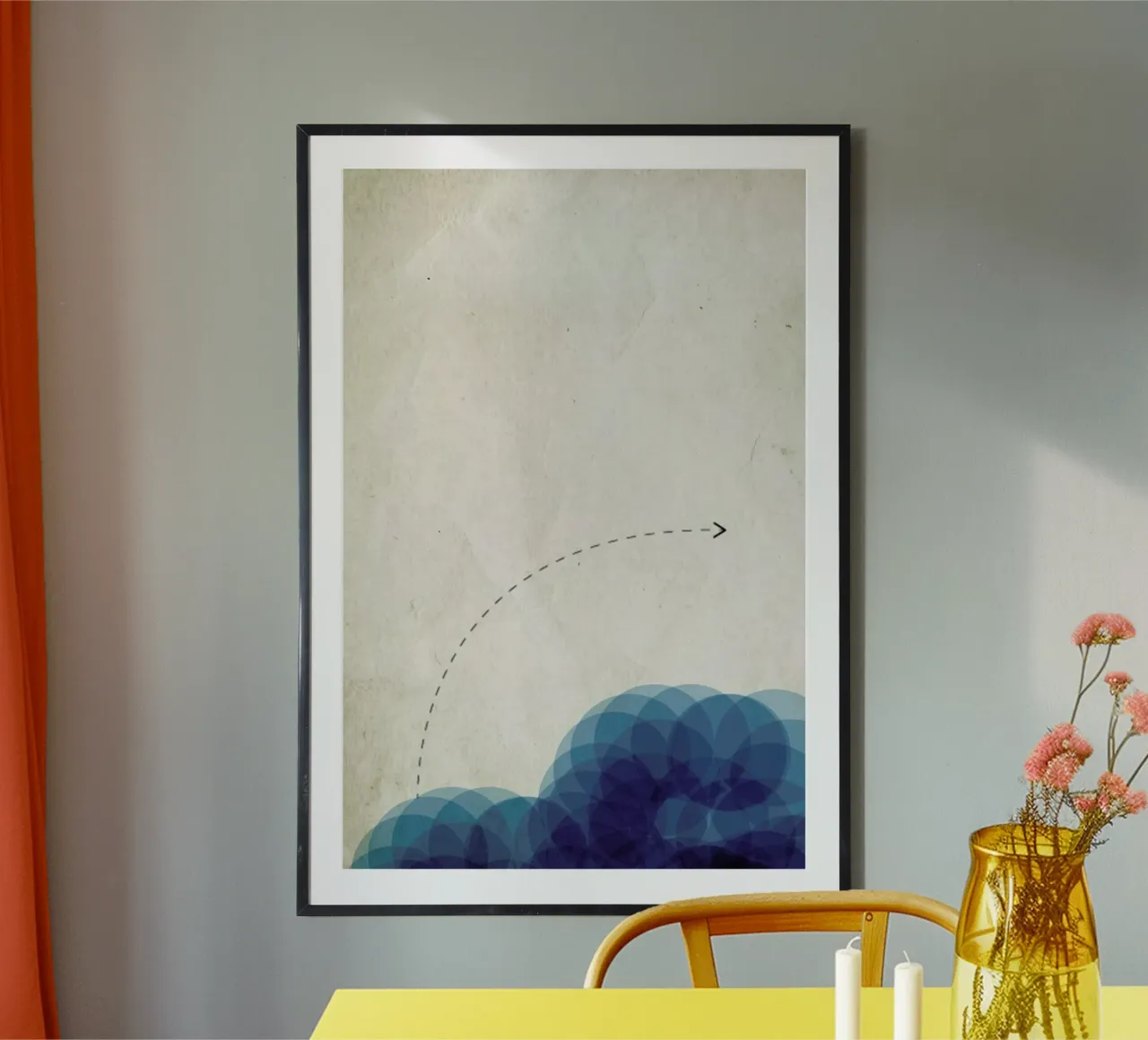 Wasserstudie poster with aluminum frame by Kubistika