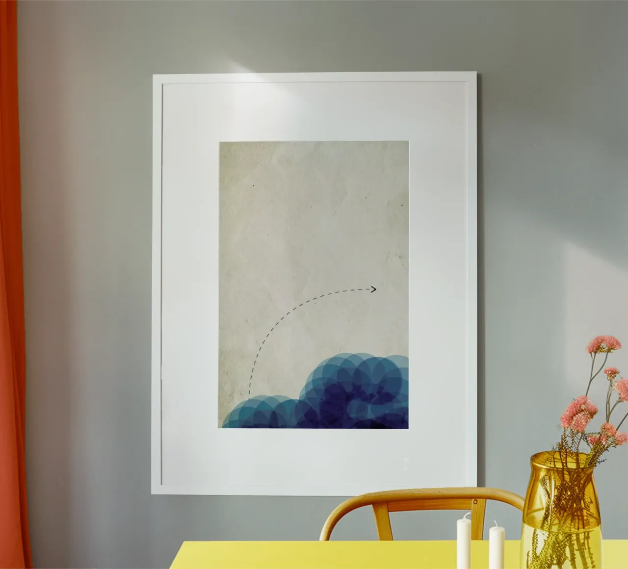 Wasserstudie poster with aluminum frame by Kubistika