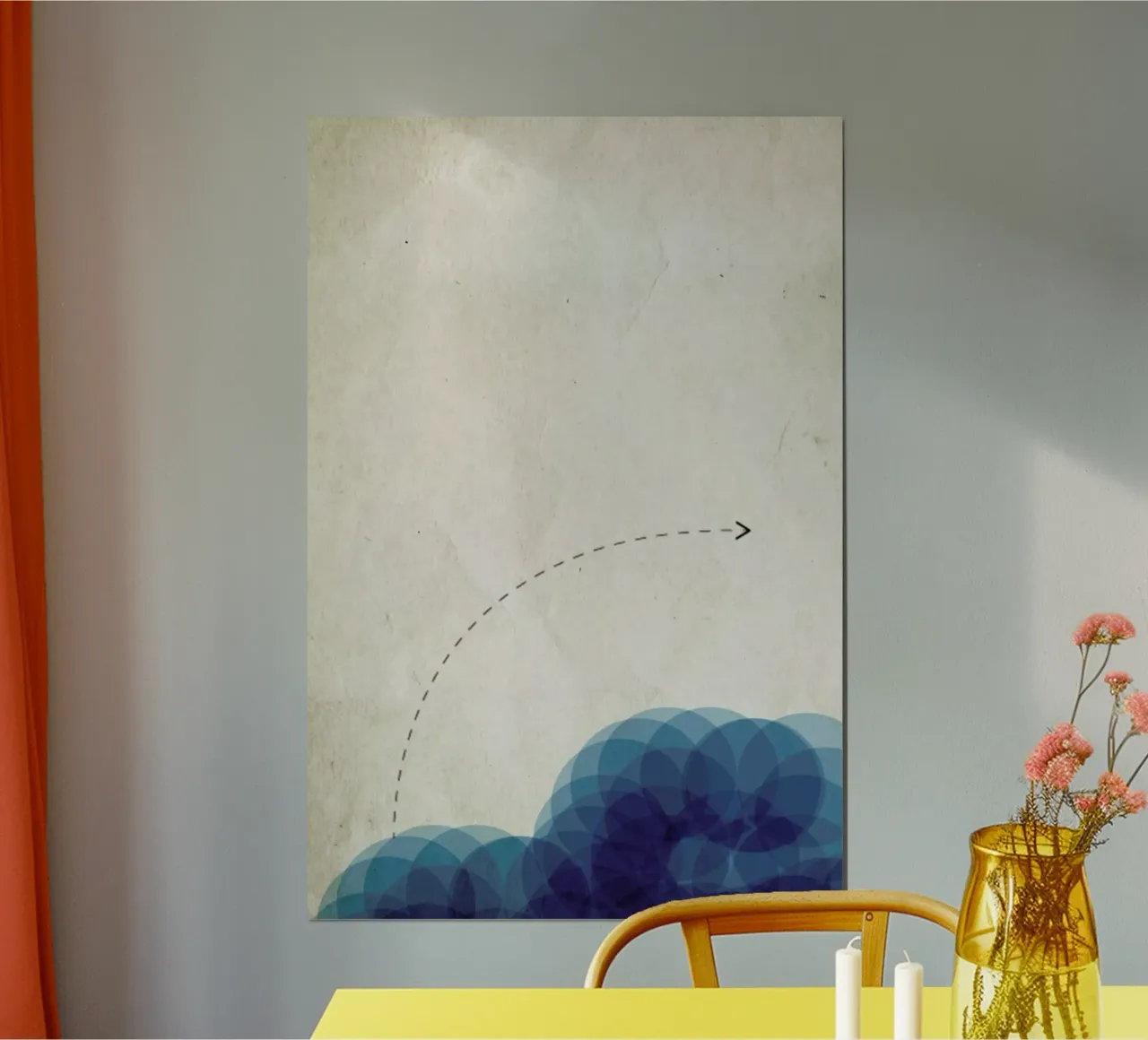 Wasserstudie poster with aluminum frame by Kubistika