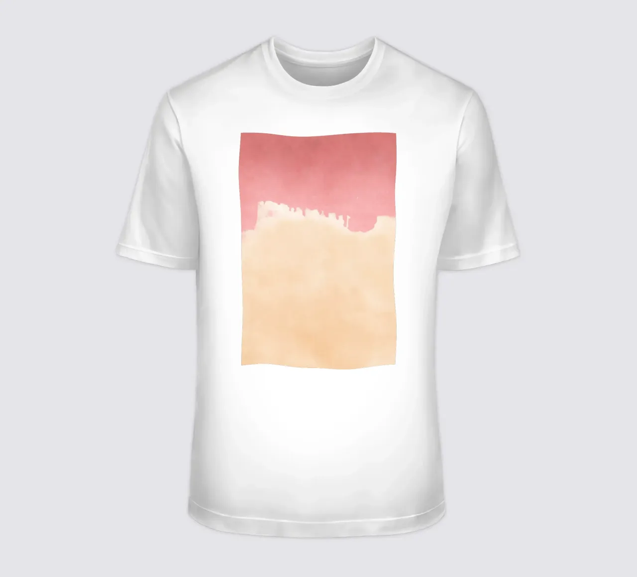 Minimal Landscape Pink and Yellow 01 t-shirt by amini54